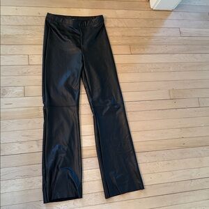 H&M Black Faux Leather Trousers